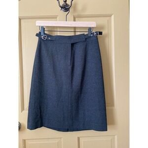 Grace Dane Lewis Gray Wool Blend A-Line Skirt Women's Size 6